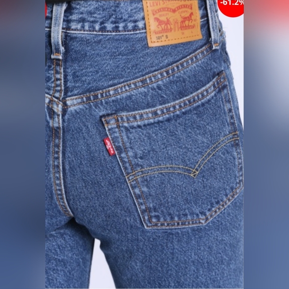 LEVI'S 501 Cone Mills, White Oak, Selvedge Button-fly Skinny Jeans Sz 27x28 - Picture 5 of 10